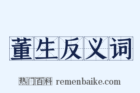 董生反义词是什么意思的图片